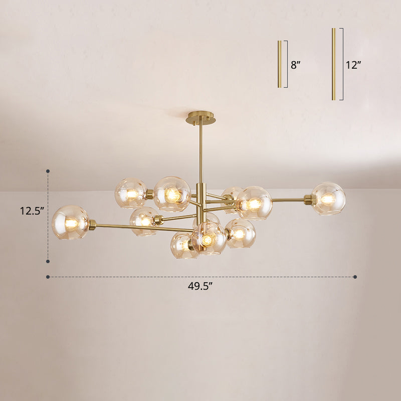 Aurélie Sputnik Glass Chandelier 3 Tier Modern Pendant