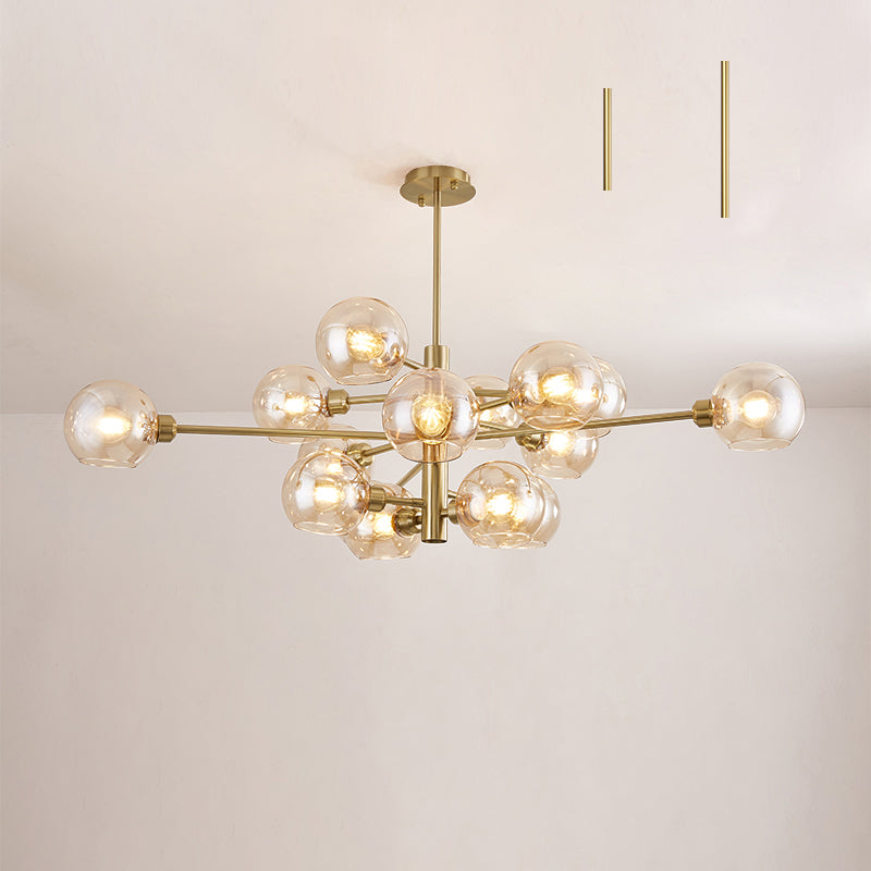 Aurélie Sputnik Glass Chandelier 3 Tier Modern Pendant