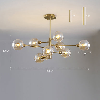 Aurélie Sputnik Glass Chandelier 3 Tier Modern Pendant