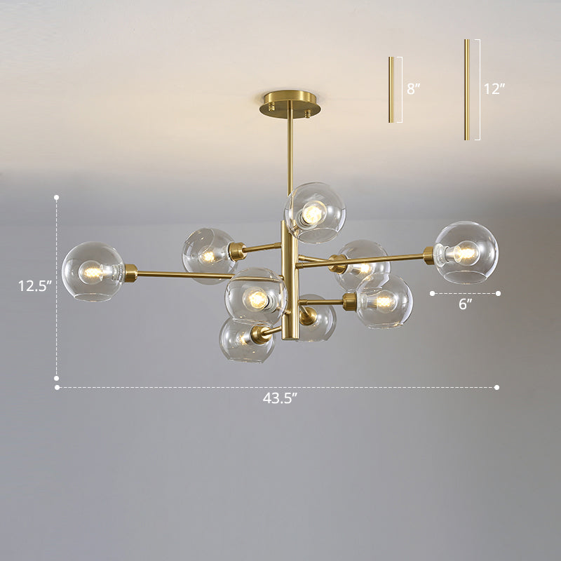 Aurélie Sputnik Glass Chandelier 3 Tier Modern Pendant