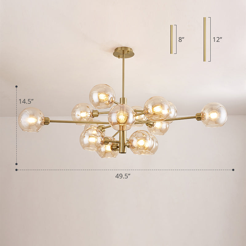 Aurélie Sputnik Glass Chandelier 3 Tier Modern Pendant