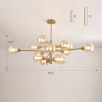 Aurélie Sputnik Glass Chandelier 3 Tier Modern Pendant