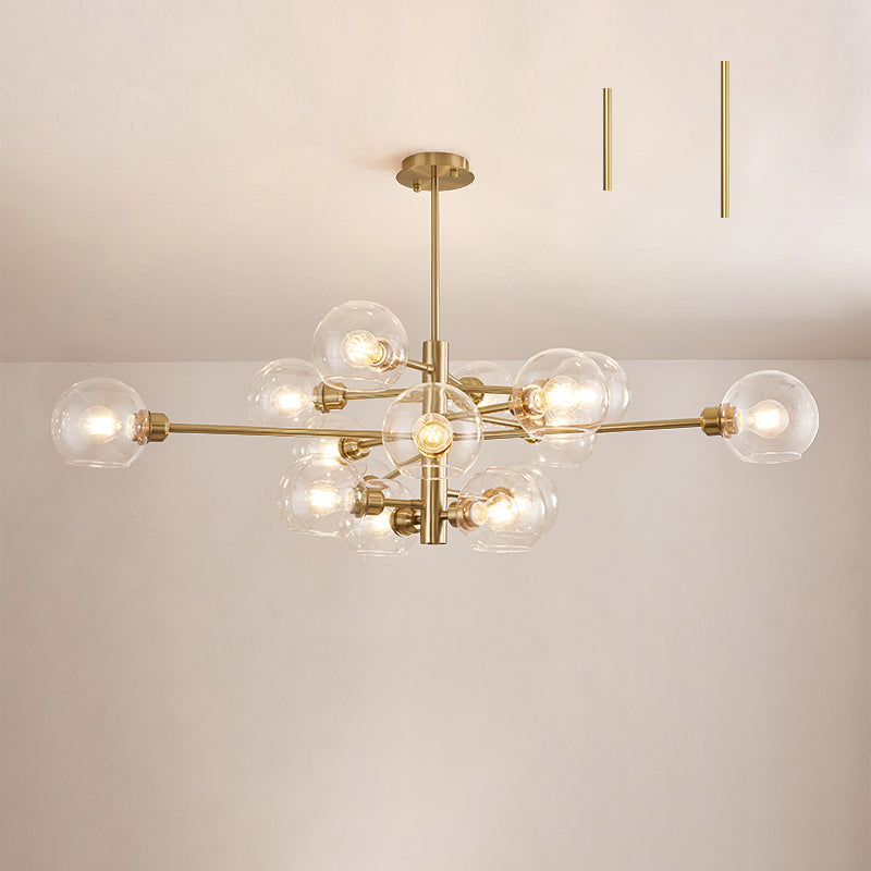 Aurélie Sputnik Glass Chandelier 3 Tier Modern Pendant