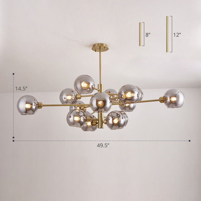 Aurélie Sputnik Glass Chandelier 3 Tier Modern Pendant