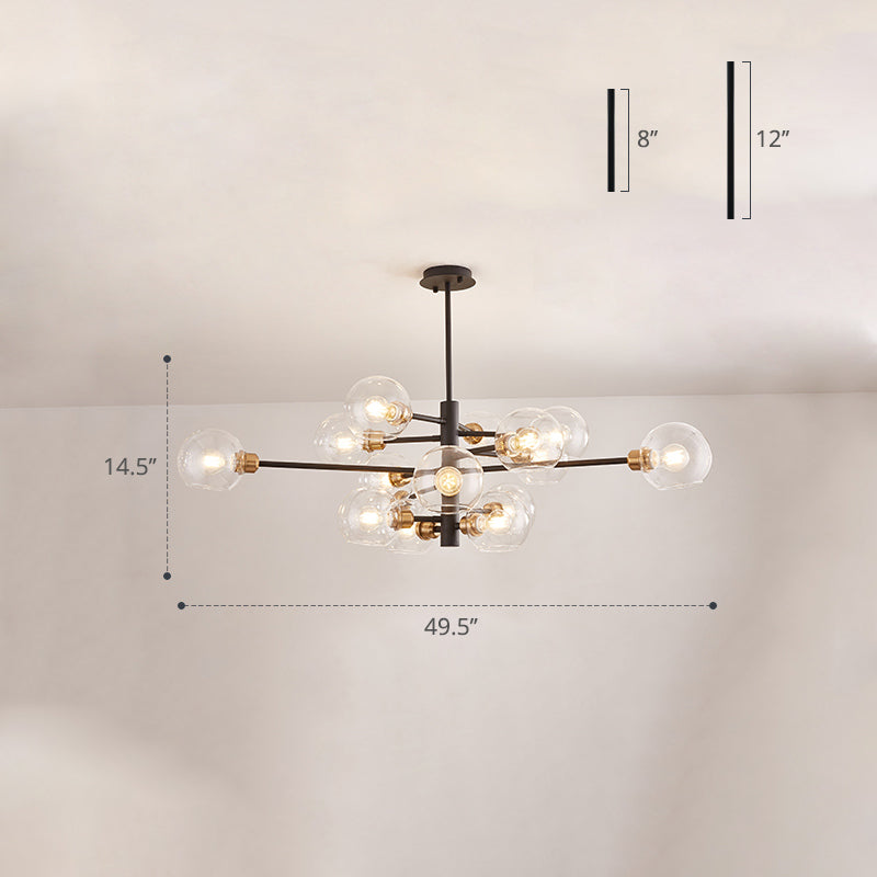 Aurélie Sputnik Glass Chandelier 3 Tier Modern Pendant