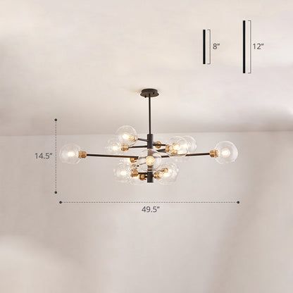 Aurélie Sputnik Glass Chandelier 3 Tier Modern Pendant