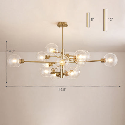 Aurélie Sputnik Glass Chandelier 3 Tier Modern Pendant