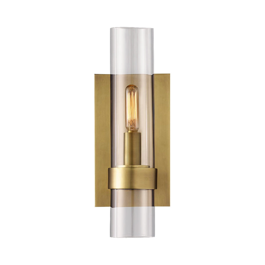 Camille Cylinder Clear Glass Wall Sconce