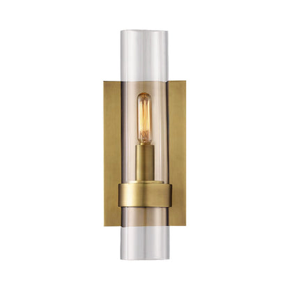 Camille Cylinder Clear Glass Wall Sconce