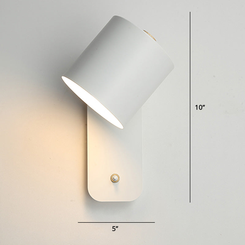 Amélie zylindrische Lesewandleuchte schwenkbar – nordisch Metall, 5 bis 9 Zoll
