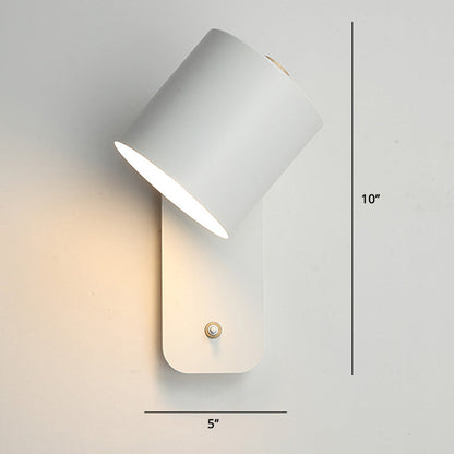 Amélie zylindrische Lesewandleuchte schwenkbar – nordisch Metall, 5 bis 9 Zoll
