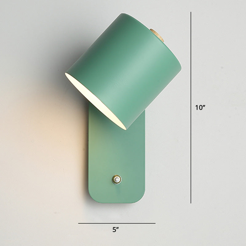 Amélie zylindrische Lesewandleuchte schwenkbar – nordisch Metall, 5 bis 9 Zoll