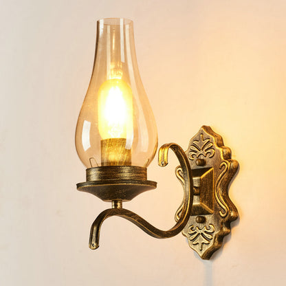 Amélie Rustic Paraffin Lantern Wall Sconce