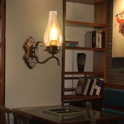 Amélie Rustic Paraffin Lantern Wall Sconce