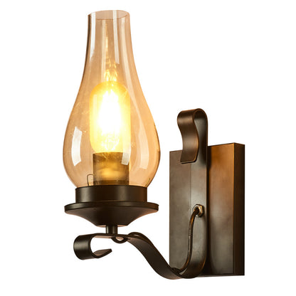 Amélie Rustic Paraffin Lantern Wall Sconce