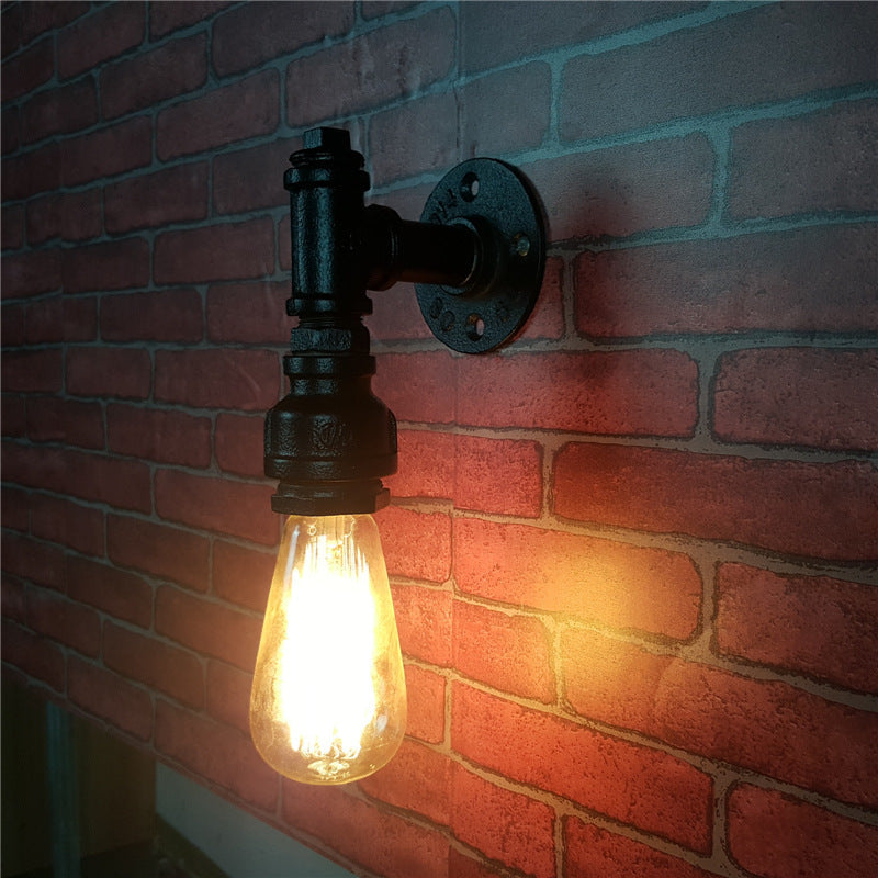 Noémie Pipe Socket Wall Sconce Industrial Black/Bronze
