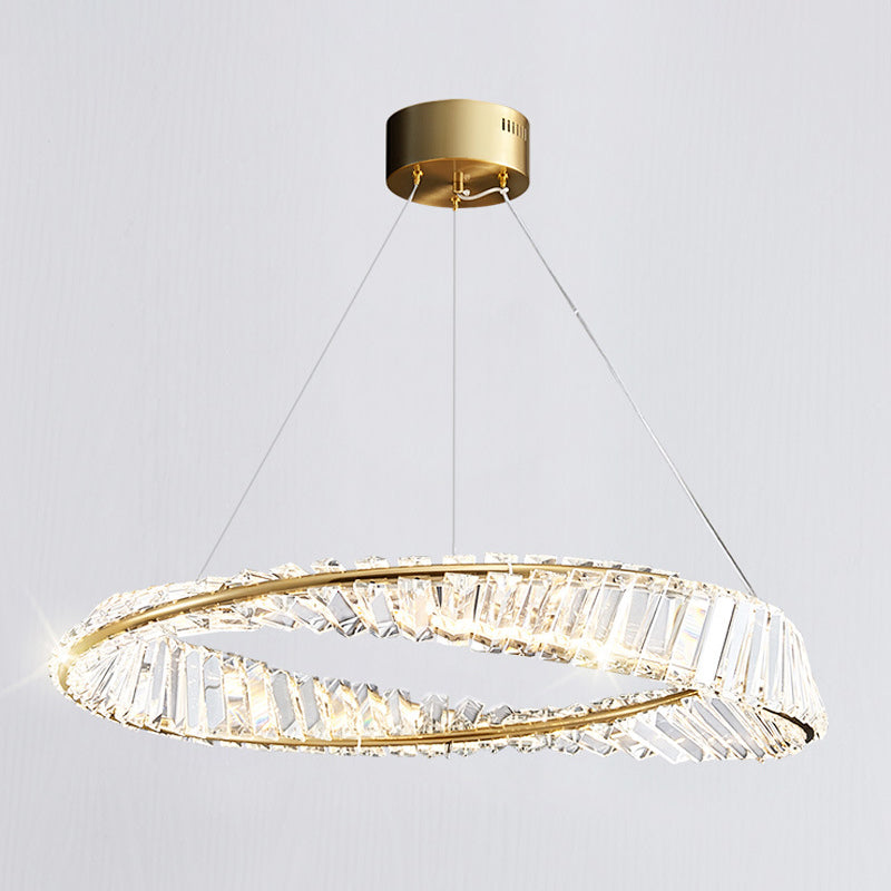 Céline Twisted Ring Kristall LED-Kronleuchter