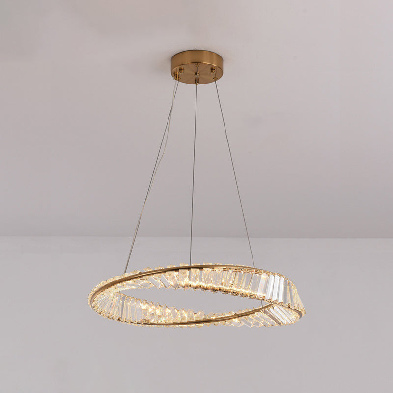 Céline Twisted Ring Kristall LED-Kronleuchter