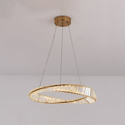 Céline Twisted Ring Kristall LED-Kronleuchter