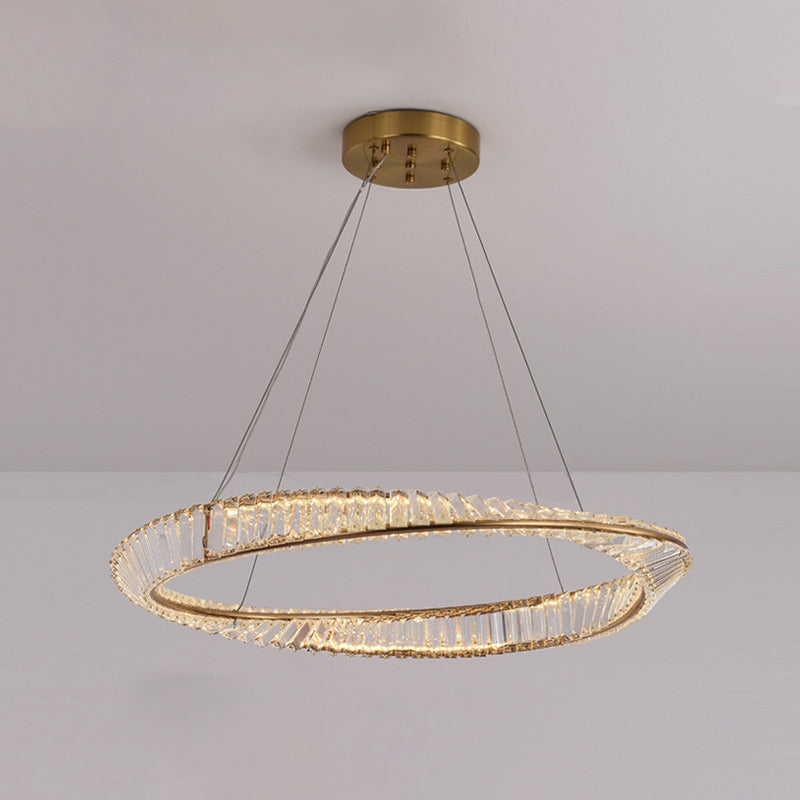 Céline Twisted Ring Kristall LED-Kronleuchter