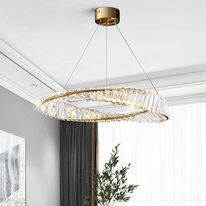 Céline Twisted Ring Kristall LED-Kronleuchter