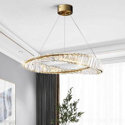 Céline Twisted Ring Kristall LED-Kronleuchter