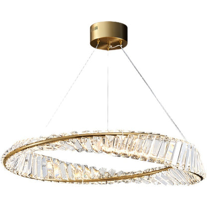 Céline Twisted Ring Kristall LED-Kronleuchter