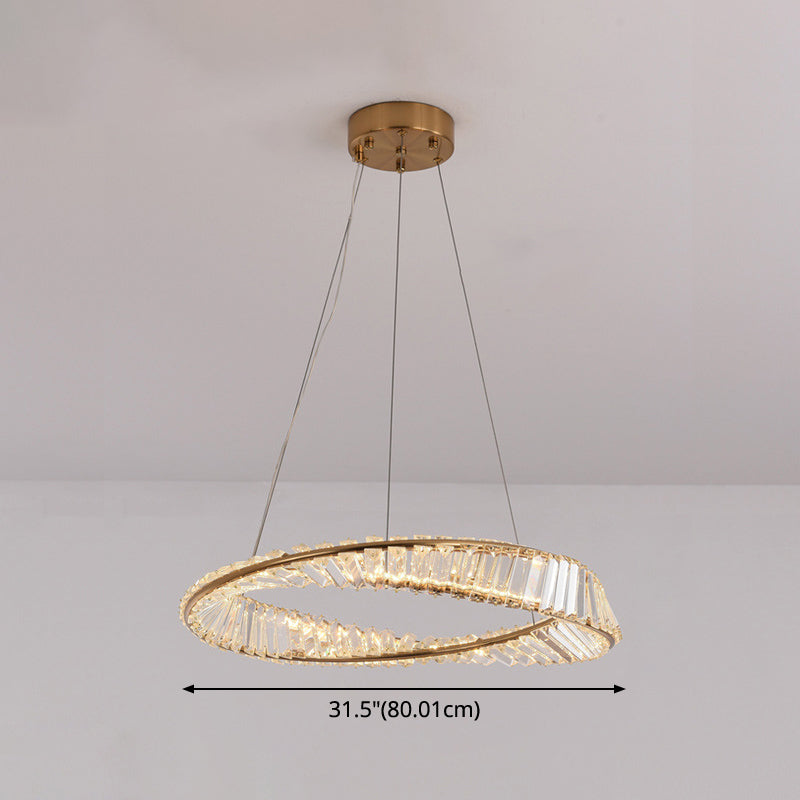 Céline Twisted Ring Kristall LED-Kronleuchter