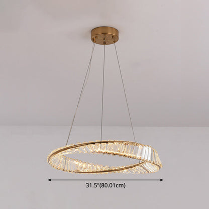 Céline Twisted Ring Kristall LED-Kronleuchter