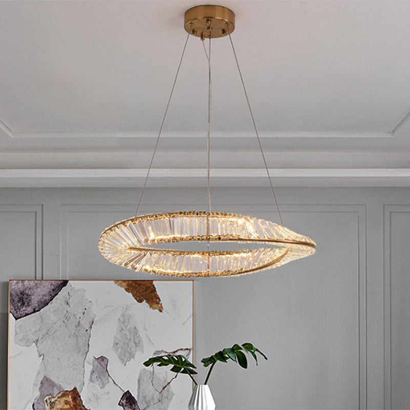 Céline Twisted Ring Kristall LED-Kronleuchter