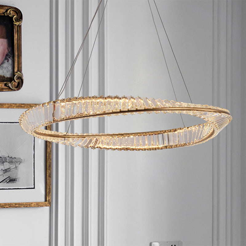 Céline Twisted Ring Kristall LED-Kronleuchter