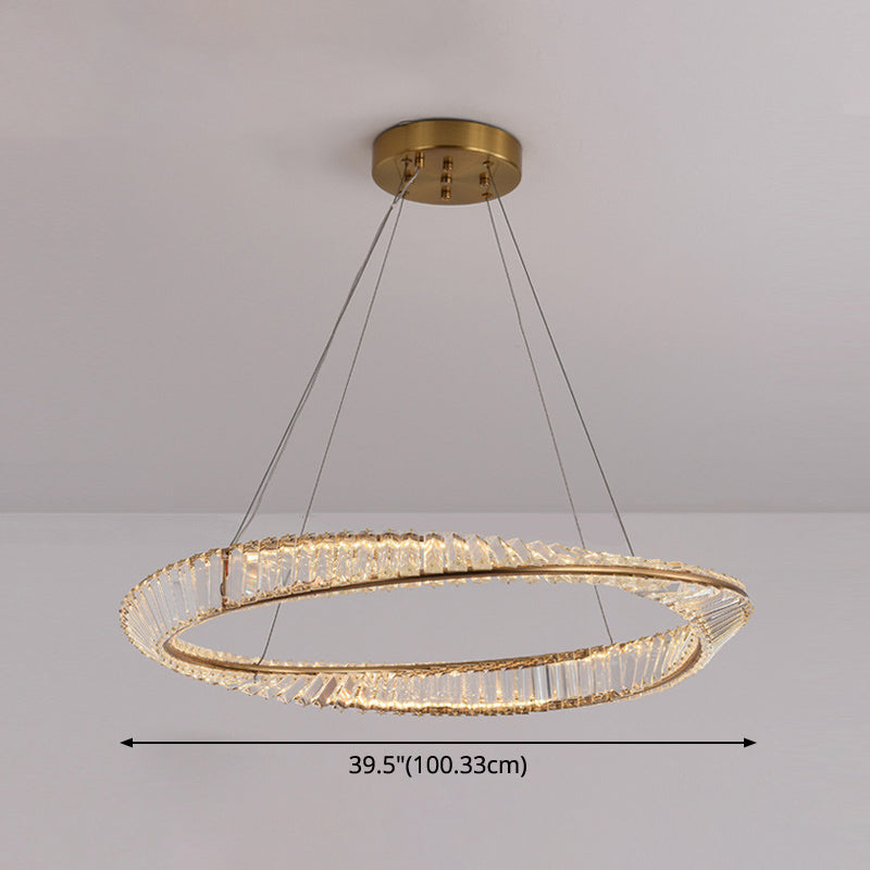 Céline Twisted Ring Kristall LED-Kronleuchter