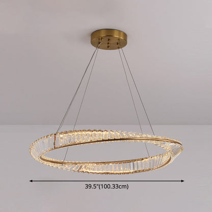 Céline Twisted Ring Kristall LED-Kronleuchter