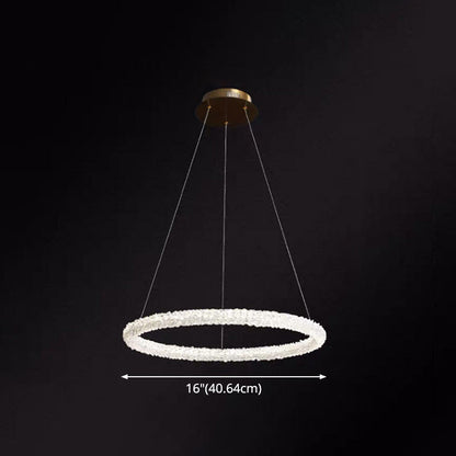 Elise Crystal Circle LED Pendant Light Modern Ring Chandelier