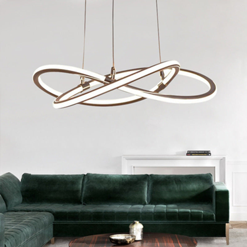 Clara LED-Pendelleuchte Gold Moderner Kronleuchter