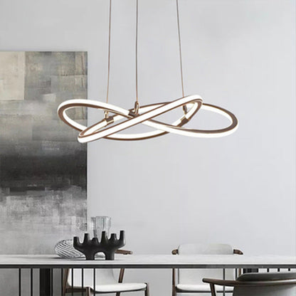 Clara LED-Pendelleuchte Gold Moderner Kronleuchter