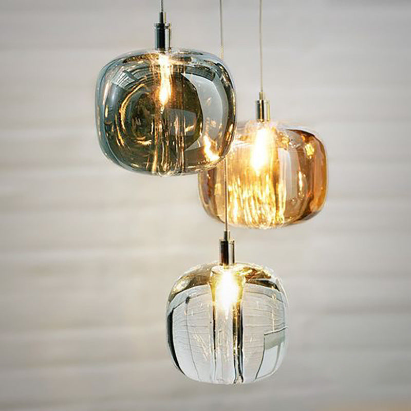 Isabelle LED-Pendelleuchte aus mundgeblasenem Glas im postmodernen Design