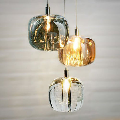 Isabelle LED-Pendelleuchte aus mundgeblasenem Glas im postmodernen Design