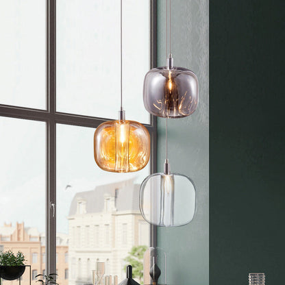 Isabelle LED-Pendelleuchte aus mundgeblasenem Glas im postmodernen Design