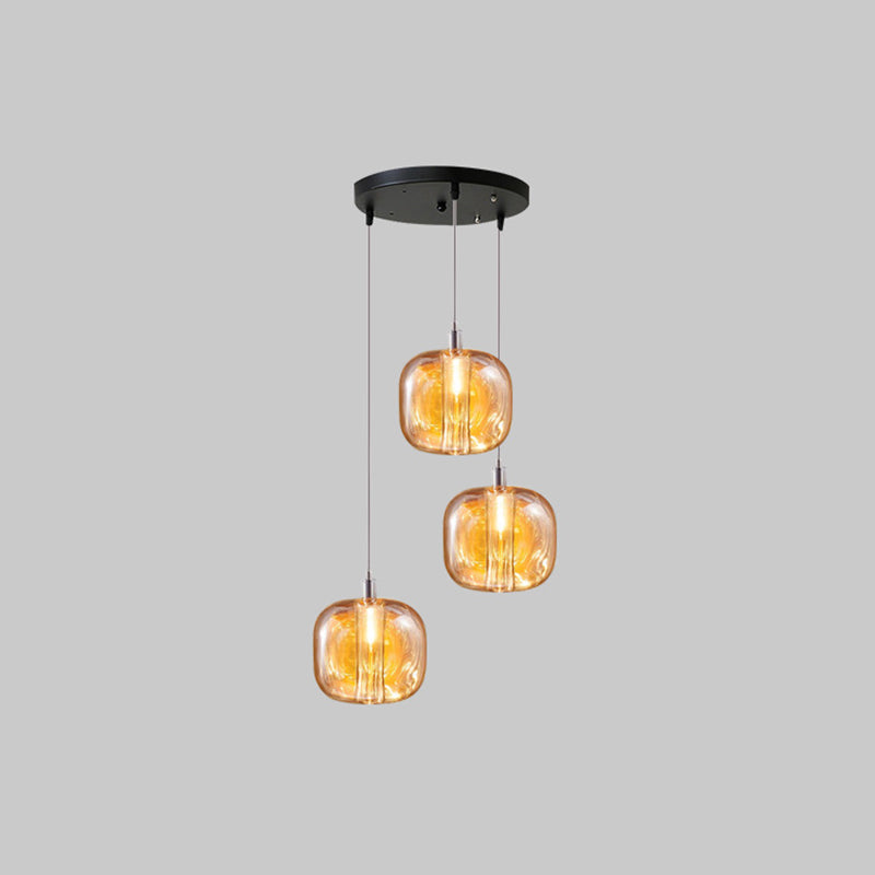 Isabelle LED-Pendelleuchte aus mundgeblasenem Glas im postmodernen Design