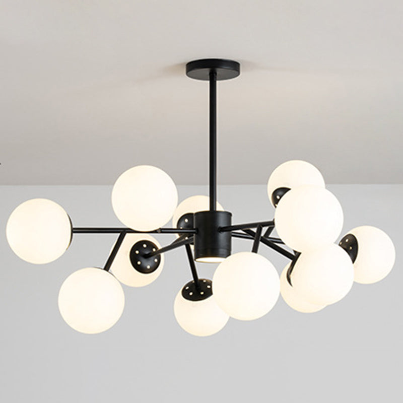 Isabelle Globe Glas-Kronleuchter Moderner Sputnik-Anhänger