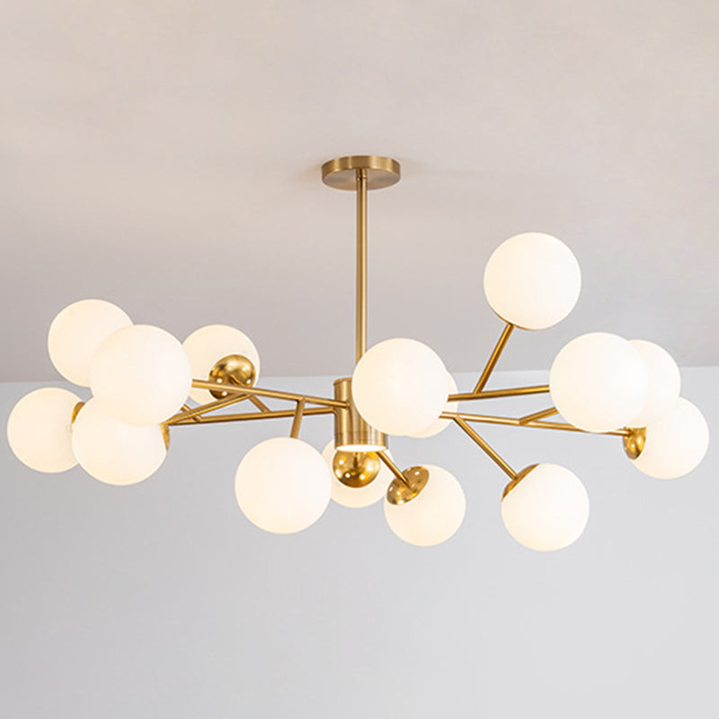 Isabelle Globe Glas-Kronleuchter Moderner Sputnik-Anhänger