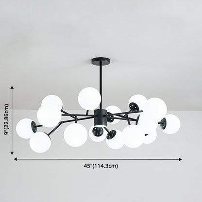 Isabelle Globe Glas-Kronleuchter Moderner Sputnik-Anhänger