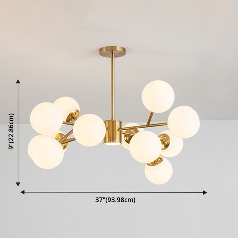 Isabelle Globe Glas-Kronleuchter Moderner Sputnik-Anhänger