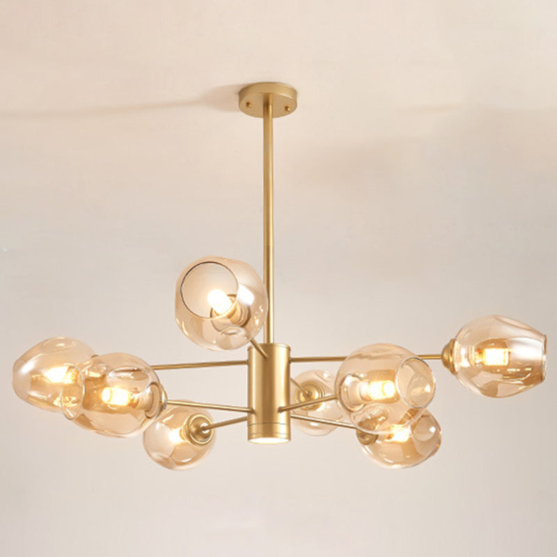 Isabelle Globe Glas-Kronleuchter Moderner Sputnik-Anhänger