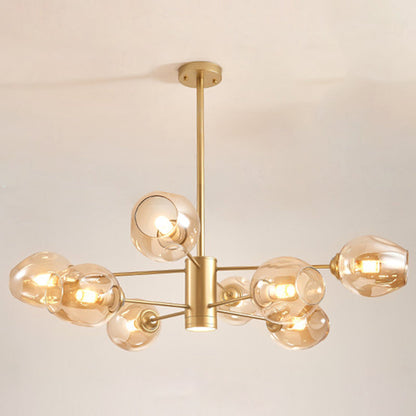 Isabelle Globe Glas-Kronleuchter Moderner Sputnik-Anhänger