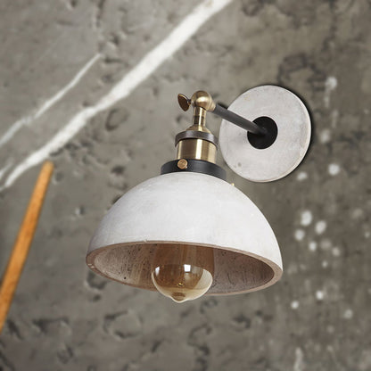 Elise Industrielle Wandlampe mit verstellbarem grauen Metallschirm