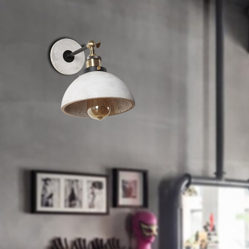 Elise Industrielle Wandlampe mit verstellbarem grauen Metallschirm