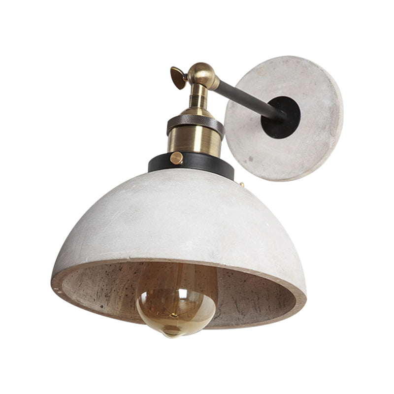 Elise Industrielle Wandlampe mit verstellbarem grauen Metallschirm