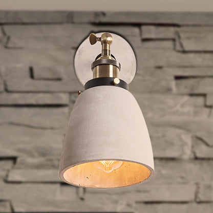 Elise Industrielle Wandlampe mit verstellbarem grauen Metallschirm